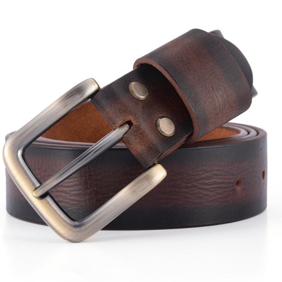 Men Top Quality Leather Belt - Full Grain Leather Belt -  Free Personalization - Picture 6 of 15